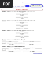 Fiche Exo 7 Encadrer Nombres Entiers Exos