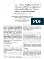 Statistical Analysis of Defect Amplification Index in Domain Variant Commercial Software Application Development Through Fault Injection Patterns