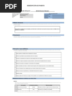 FORMATO DESCRIPTOR DE PUESTO Asistente de RRHH