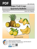 Major Fruitcrops Quarterly Bulletin, April - June 2019 Per PSA