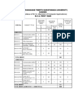 Swami Ramanand Teerth Marathwada University, Nanded B.C.A. First Year