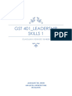 GST 401 - Leadership Skills