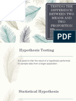 Testing Hypothesis