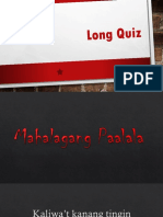 LONG QUIZ in Mapeh