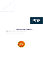 Documento de Especificación de Requisitos La Fábrica de La Empanada