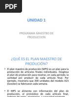 Unidad 1 Plan Maestro de Produccion