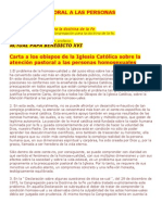 Documento - Atención Pastoral A Las Personas Homosexuales