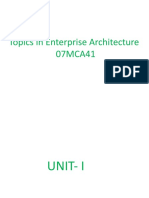 Topics in Enterprise Architecture 07MCA41