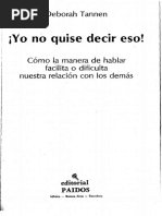 Tannen, Deborah (1991) Yo No Quise Decir Eso PDF