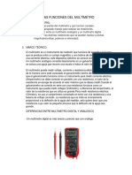 OTRAS FUNCIONES DEL MULTÍMETRO Informe