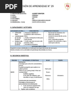 SESIÓN DE APRENDIZAJE #29 3er Grado