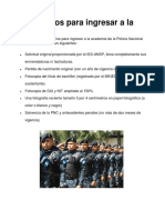 Documentos para Ingresar A La PNC