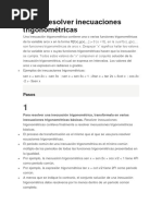 ¿Cómo Resolver Inecuaciones Trigonométricas?