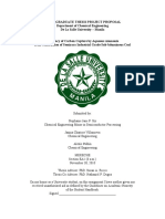 Undergraduate Thesis Project Proposal Department of Chemical Engineering de La Salle University - Manila