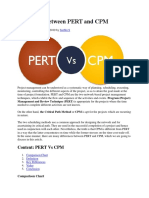 Difference Between PERT and CPM