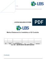 Method Statement For GI Conduits Installation