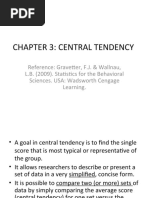 Chapter 3: Central Tendency