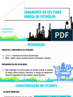 Dimensionamento de ETE para Refinaria de Petróleo