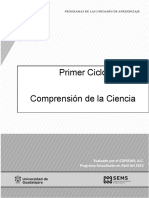 Plan de Estudios Comprensión de La Ciencia Bachillerato Universidad de Guadalajara