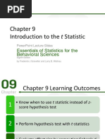 Chapter 9 Introduction To The T Statistic