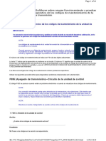 Procedimientos de Diagnóstico de Los Códigos de Mantenimiento de La Unidad de Control de La Transmisión