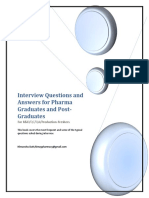 Pharma Interview Questions and Answers