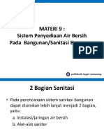 MATERI 9 Sistem Penyediaan Air Bersih Pada Bangunan