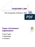 Corporate Law: The Companies Ordinance 1984