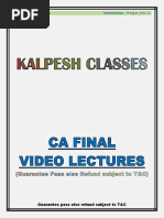 CA FINAL - Question Bank - Nov 2019 KALPESH CLASSES PDF