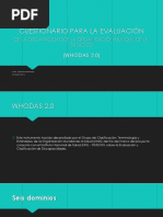 Whodas 2.0 Explicación