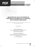 Selección de Una Plataforma de Inteligencia de Negocios: Un Análisis Multicriterio Innovador