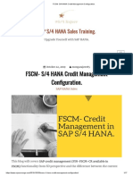 FSCM - S - 4 HANA Credit Management Configuration