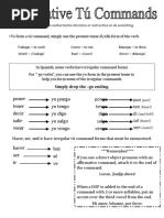 Irregular Affirmative Tú Commands Notes