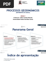 Aula 1 PROCESSOS GEODINAMICOS (MOVIMENTOS DE MASSA) PARTE 1