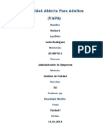 Tarea I de Gestion de Calidad