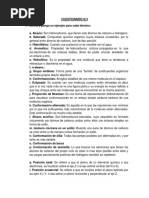 Cuestionario 3 Quimica