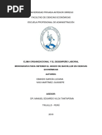 Clima Organizacional y El Desempeño Laboral