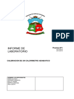 Informe Laboratorio Calorimetro