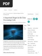 6 Important Stages in The Data Processing Cycle