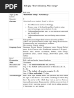 Role Play Renewable Energy Sources. Wave Energy