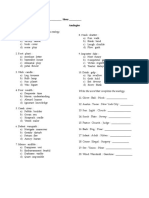 Analogies Worksheet