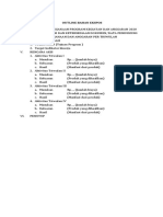 Format Tor, Outline Ekspos Dan Rencana Jadwal