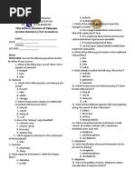 MAPEH 8 2nd Periodical Test