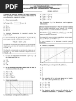 Prueba de Calidad - 9 - Tercer Periodo - Matemáticas - 2019