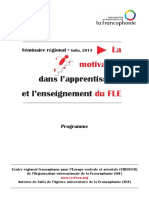 La Motivation Dans L Apprentissage Et L Enseignement Du FLE PDF