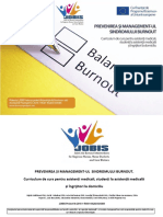 IO2 PREVENIREA ȘI MANAGEMENT UL SINDROMULUI BURNOUT. Curriculum de Curs Pentru Asistenți Medicali Studenți La Asistență Medicală Și Îngrijitori La Domiciliu PDF