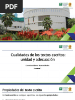 Cualidades Del Texto Escrito Unidad y Adecuación