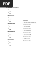 Bats Come Out Only During The Day.: Answer Key