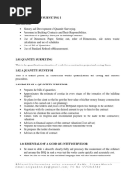 Introduction To Quantity Surveying