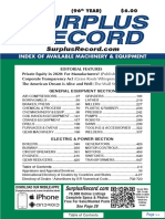 MARCH 2020 Surplus Record Machinery & Equipment Directory